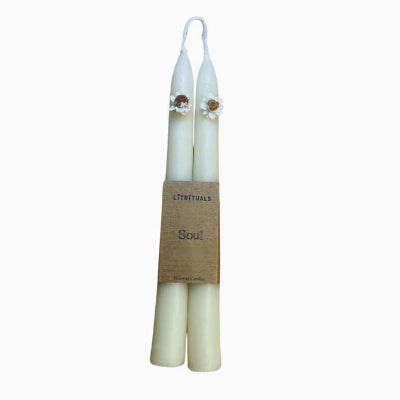 'Soul' Beeswax Taper Candles