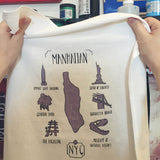 Lovewild Design NYC Manhattan Map Kitchen Towel