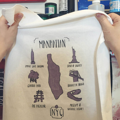 Manhattan Map Towel