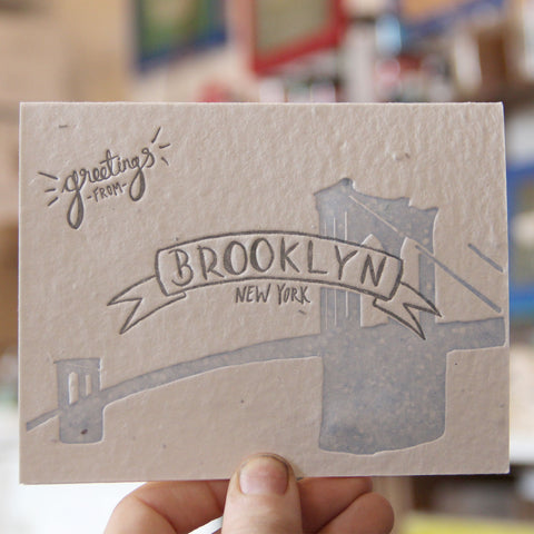 Lovewild Design Plantable Letterpress Brooklyn Card