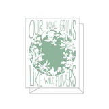 Lovewild Design Plantable Letterpress Our Love Card
