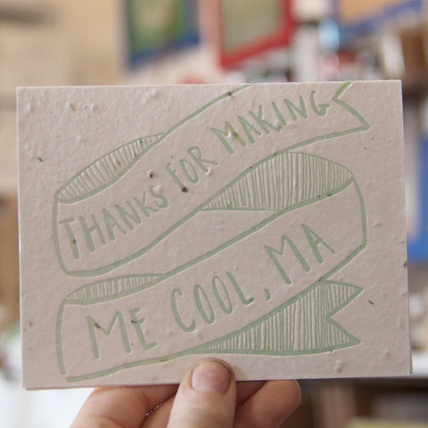 Lovewild Design Plantable Letterpress Thanks Ma Card