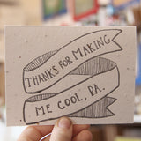 Lovewild Design Plantable Letterpress Thanks Pa Card