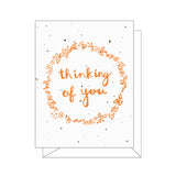 Lovewild Design Plantable Letterpress Thinking Of You Card
