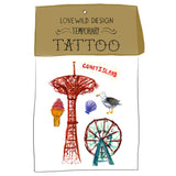 Lovewild Design Watercolor Temporary Tattoo Coney Island