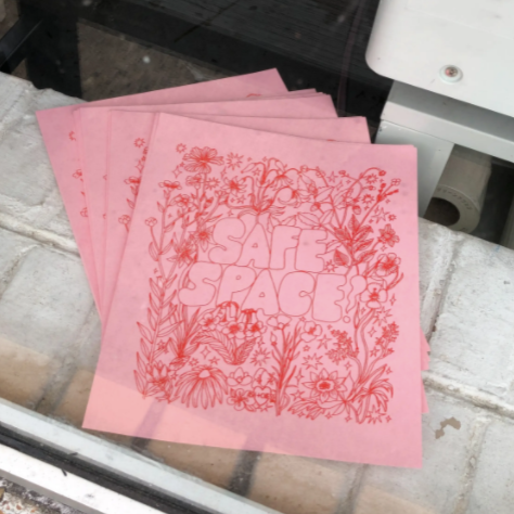 Safe Space Risograph Print