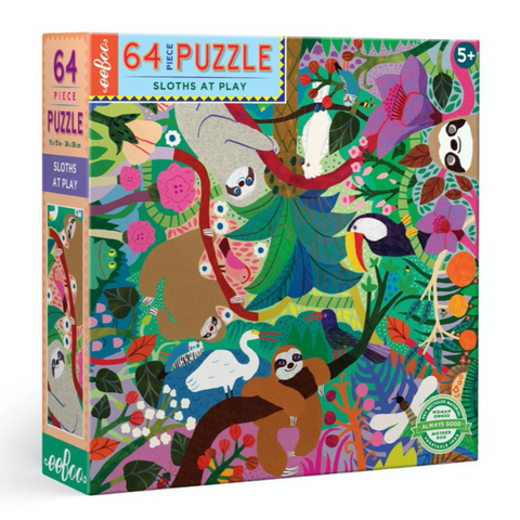 Sloths at Play 64 Piece puzzle