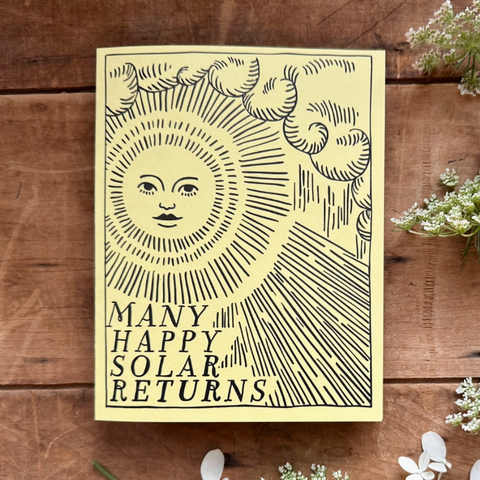 Birthday Solar Return Letterpress Greeting Card