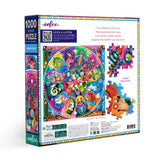 Eeboo 1000-piece puzzle box with colorful design on a white background