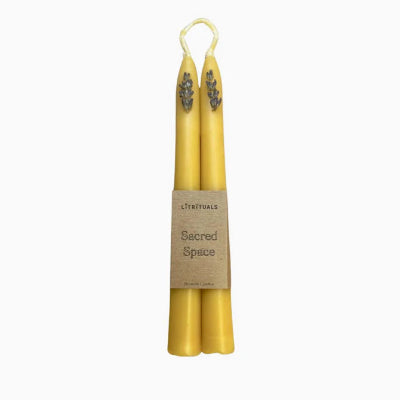 'Sacred Space' Beeswax Taper Candles
