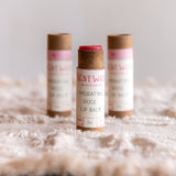 Organic Rose Lip Balm in Eco-Friendly Tube | Handmade, Plastic-Free, Zero Waste Moisturizing Chapstick