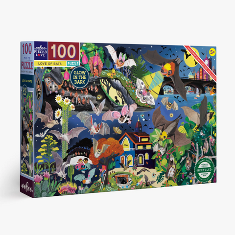 Love of Bats 100 Piece Glow in the Dark Puzzle