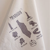 Lovewild Design NYC Manhattan Map Kitchen Towel