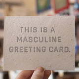 Lovewild Design Plantable Letterpress Masculine Greeting Card