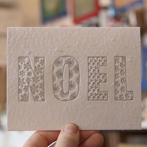 Lovewild Design Plantable Letterpress Noel Card