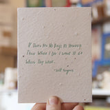 Lovewild Design Plantable Letterpress Will Rogers Card