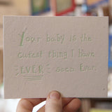 Lovewild Design Plantable Letterpress Cutest Baby Card