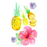 Lovewild Design Watercolor Temporary Tattoo Tropical Pineapple