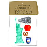 Lovewild Design Watercolor Temporary Tattoo NYC Tourist