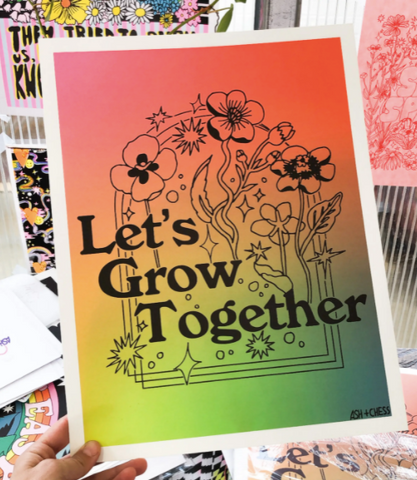 Let's Grow Together Print