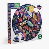 Moths 500 Piece Round Jigsaw Puzzle